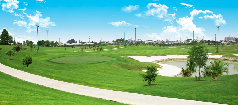 Golf course with beautiful scenery
